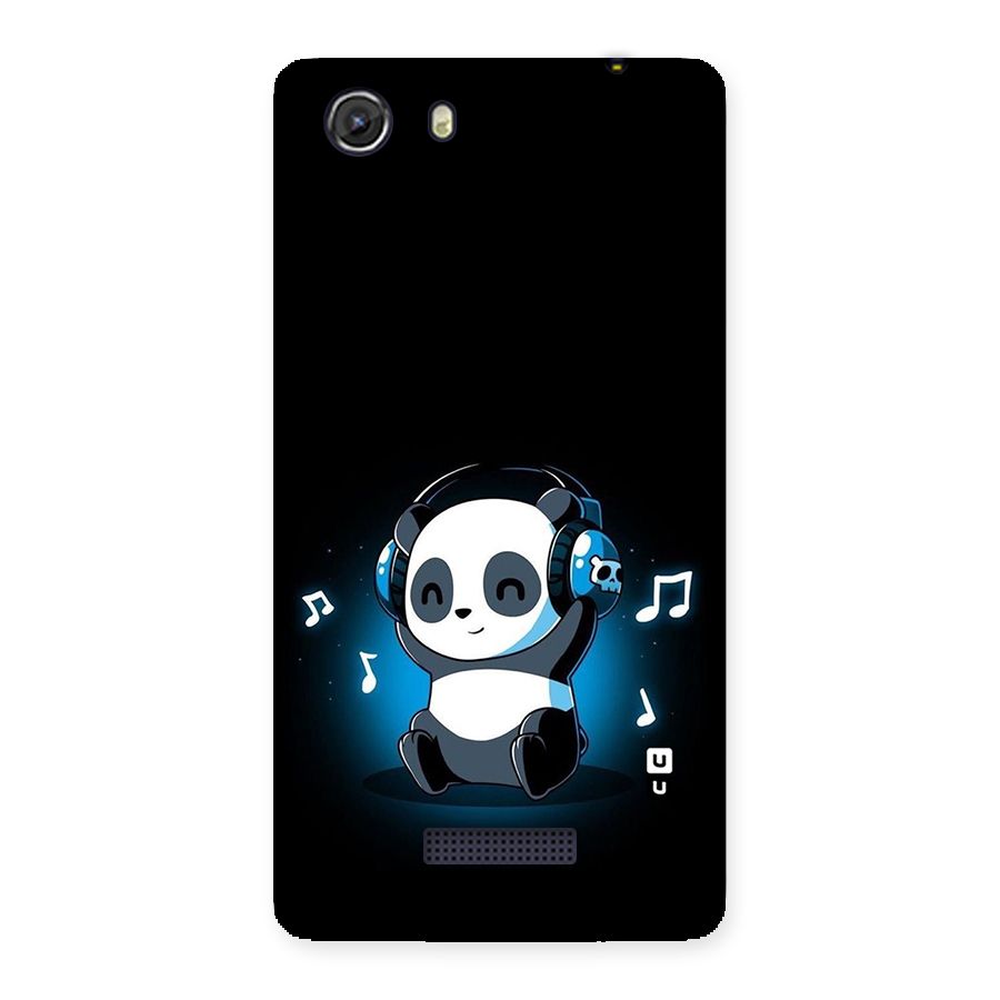 Adorable Panda Enjoying Music Back Case for Micromax Unite 3