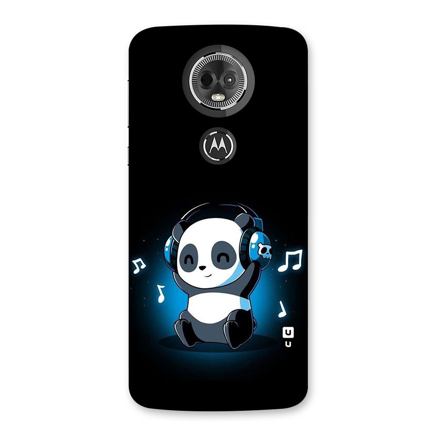 Adorable Panda Enjoying Music Back Case for Moto E5 Plus