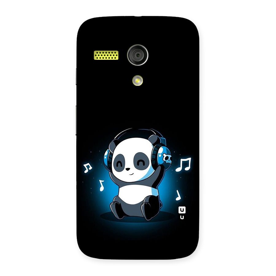 Adorable Panda Enjoying Music Back Case for Moto G