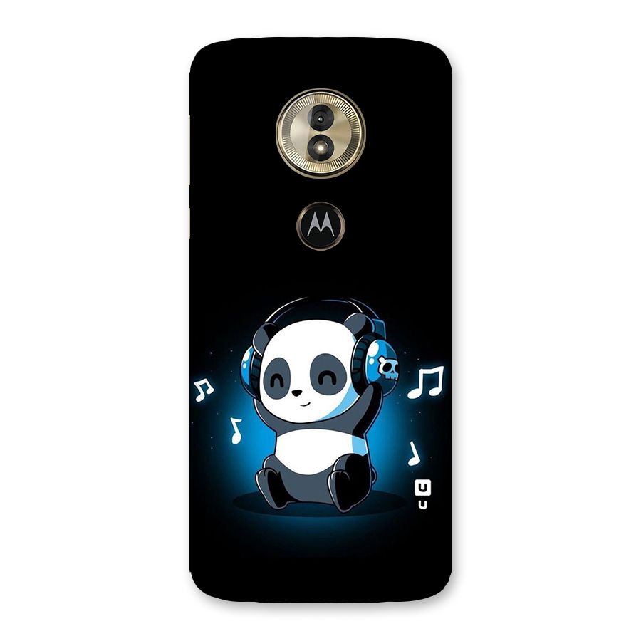 Adorable Panda Enjoying Music Back Case for Moto G6 Play