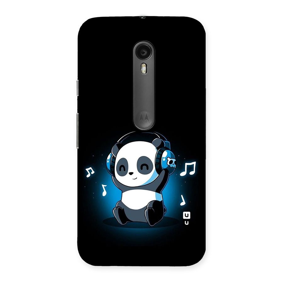 Adorable Panda Enjoying Music Back Case for Moto G Turbo