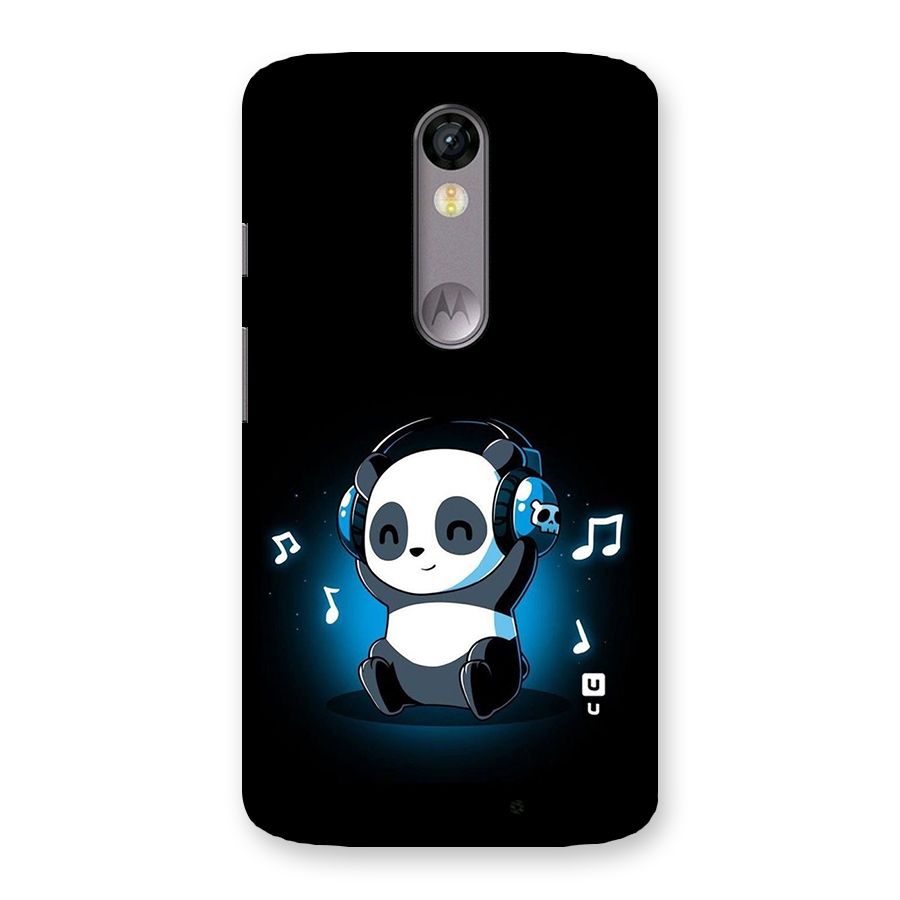 Adorable Panda Enjoying Music Back Case for Moto X Force