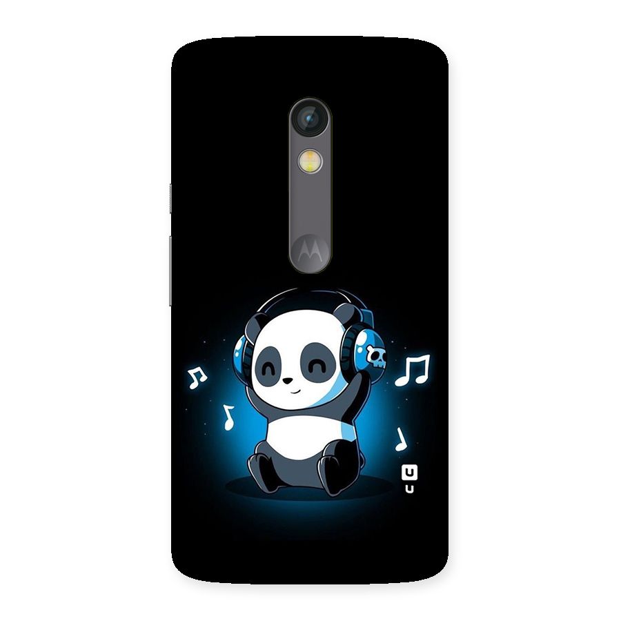 Adorable Panda Enjoying Music Back Case for Moto X Play