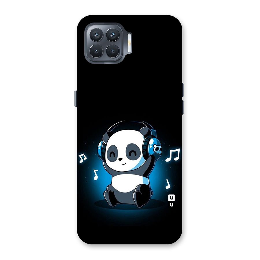 Adorable Panda Enjoying Music Back Case for Oppo F17 Pro