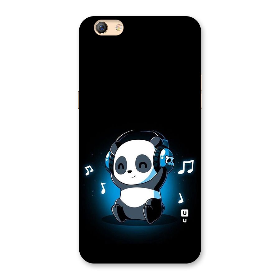 Adorable Panda Enjoying Music Back Case for Oppo F3 Plus