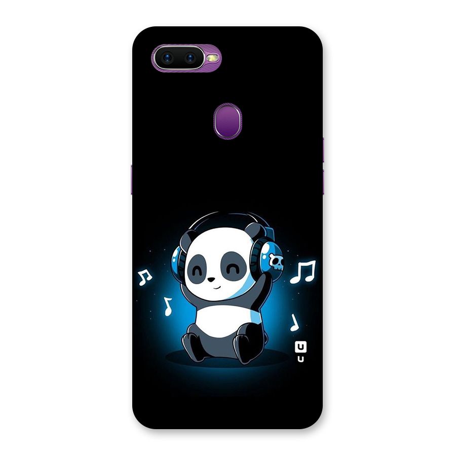Adorable Panda Enjoying Music Back Case for Oppo F9