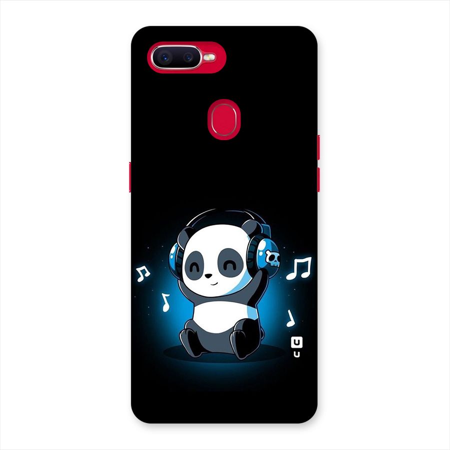 Adorable Panda Enjoying Music Back Case for Oppo F9 Pro