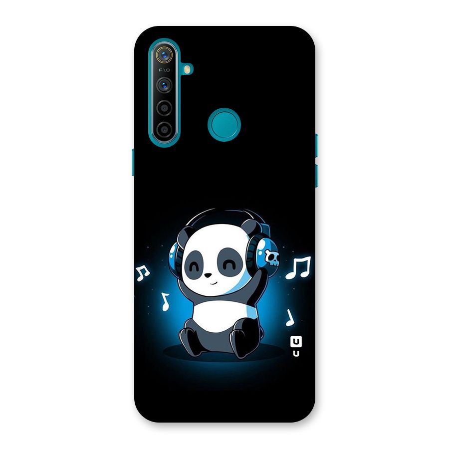 Adorable Panda Enjoying Music Back Case for Realme 5i