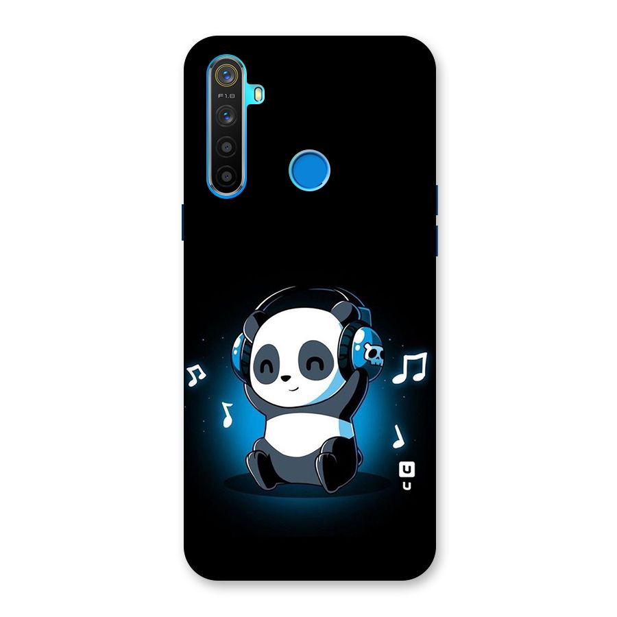 Adorable Panda Enjoying Music Back Case for Realme 5s