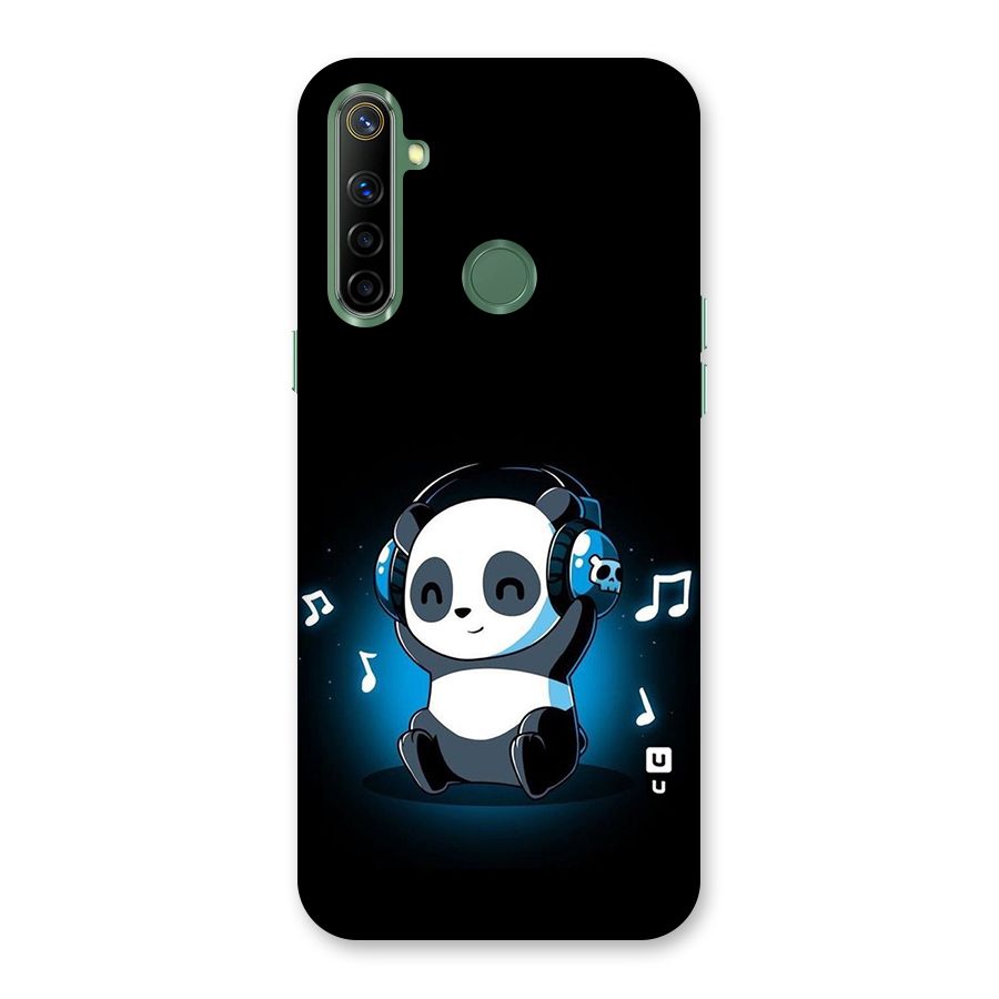 Adorable Panda Enjoying Music Back Case for Realme Narzo 10