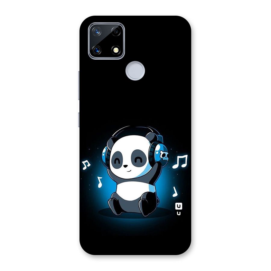 Adorable Panda Enjoying Music Back Case for Realme Narzo 20