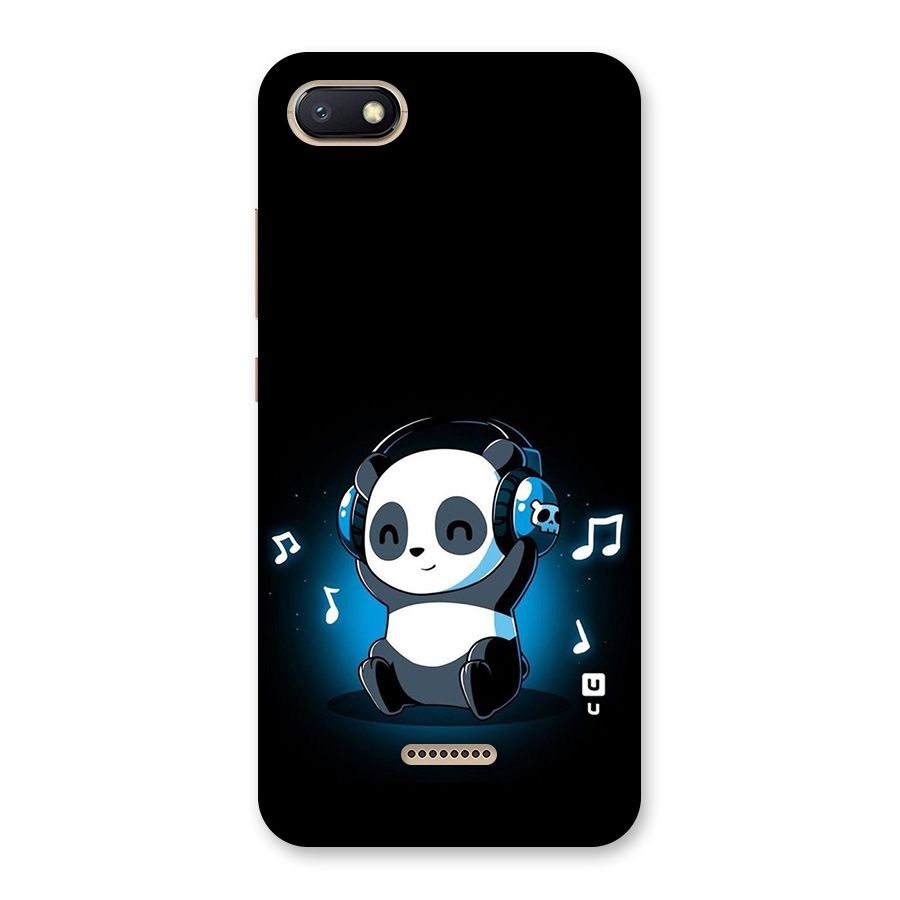 Adorable Panda Enjoying Music Back Case for Redmi 6A