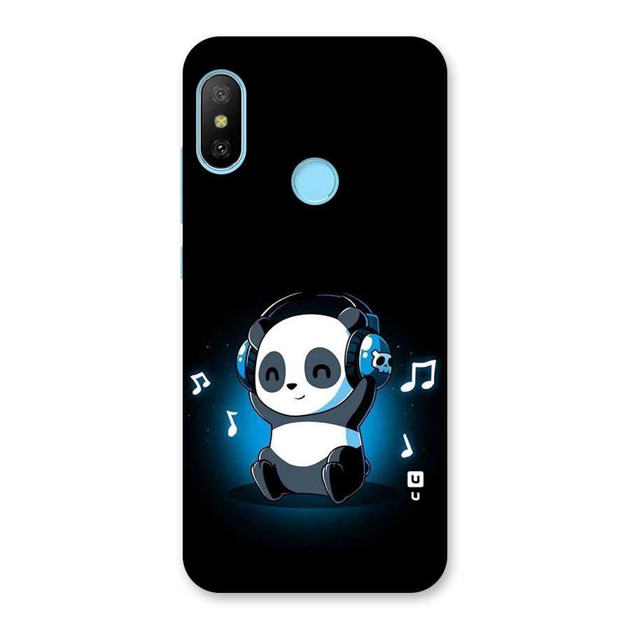Adorable Panda Enjoying Music Back Case for Redmi 6 Pro
