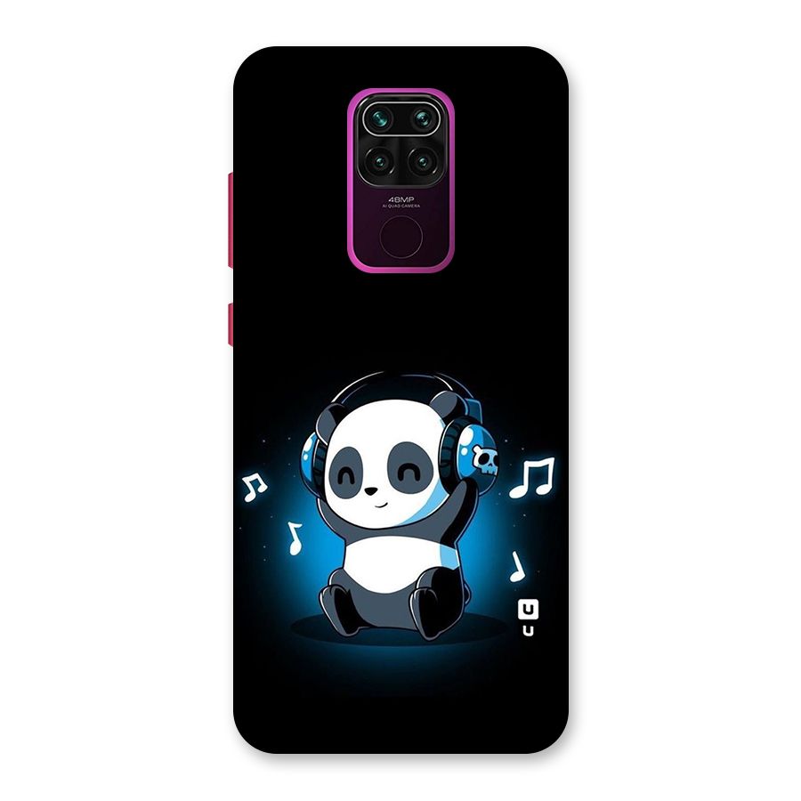 Adorable Panda Enjoying Music Back Case for Redmi Note 9