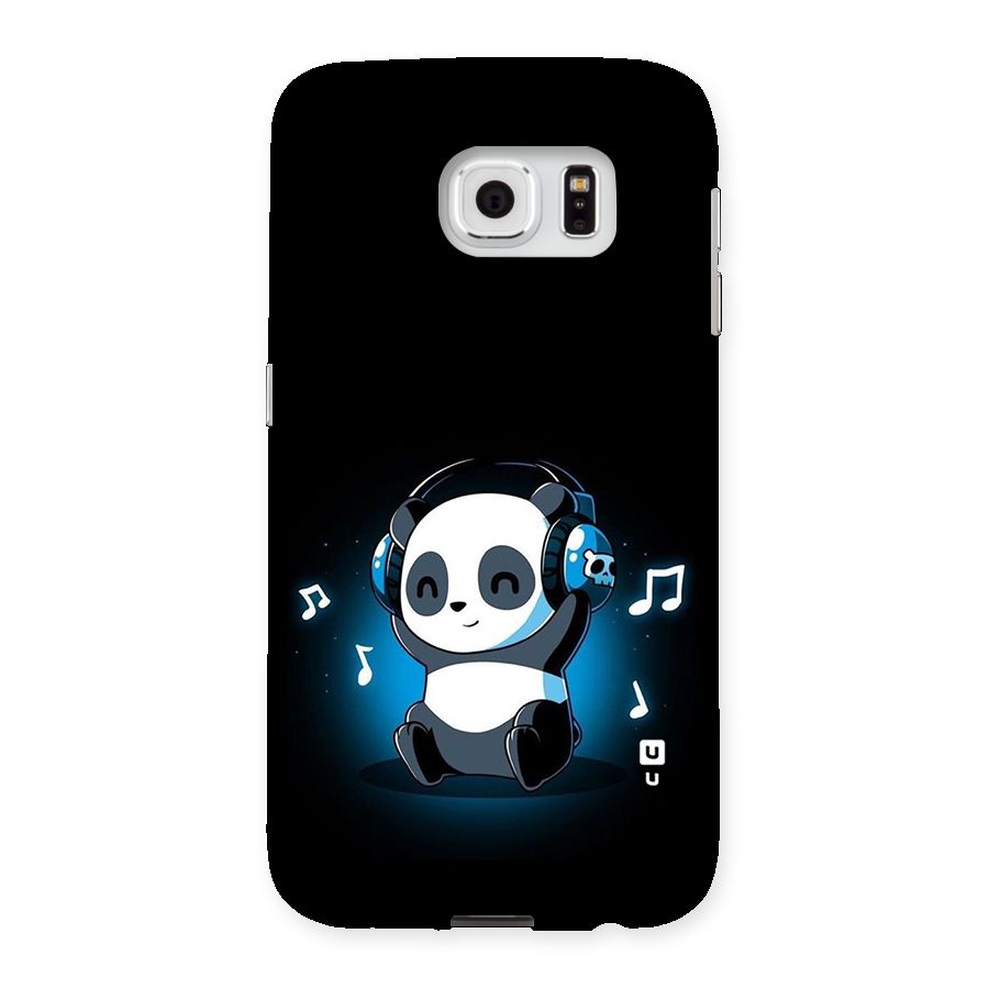 Adorable Panda Enjoying Music Back Case for Samsung Galaxy S6
