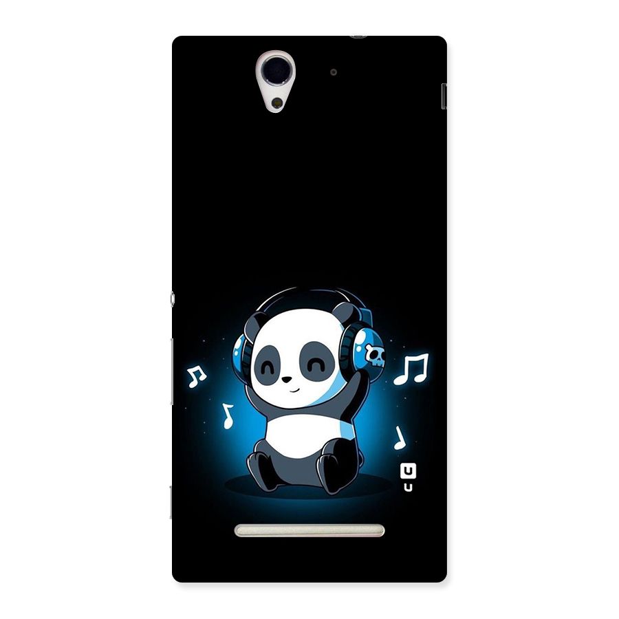 Adorable Panda Enjoying Music Back Case for Sony Xperia C3