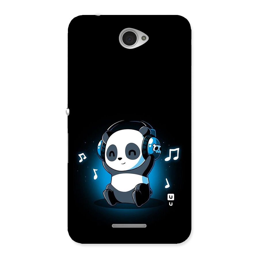 Adorable Panda Enjoying Music Back Case for Sony Xperia E4