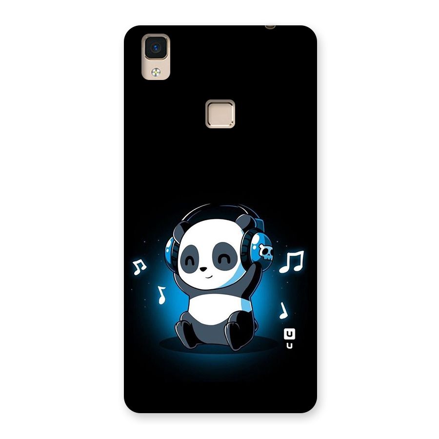 Adorable Panda Enjoying Music Back Case for V3 Max