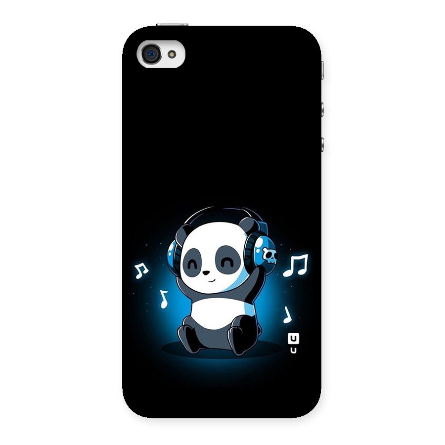 Adorable Panda Enjoying Music Back Case for iPhone 4 4s