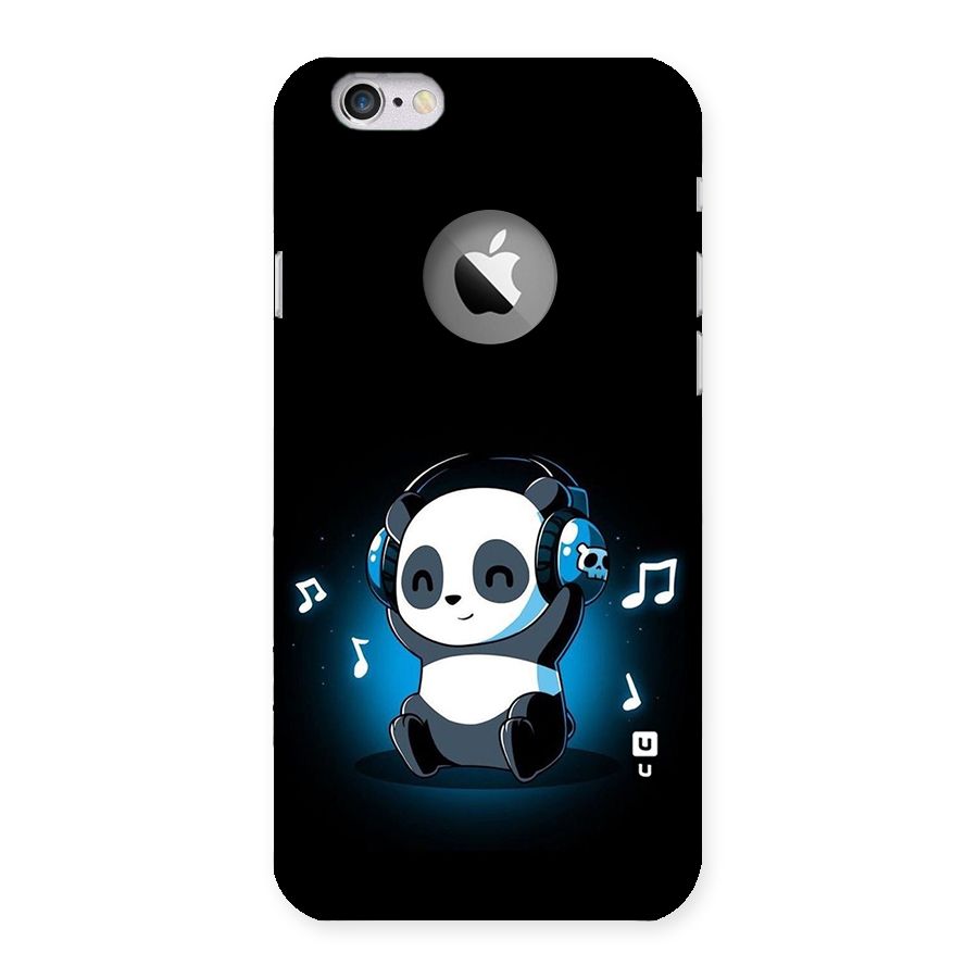Adorable Panda Enjoying Music Back Case for iPhone 6 Logo Cut