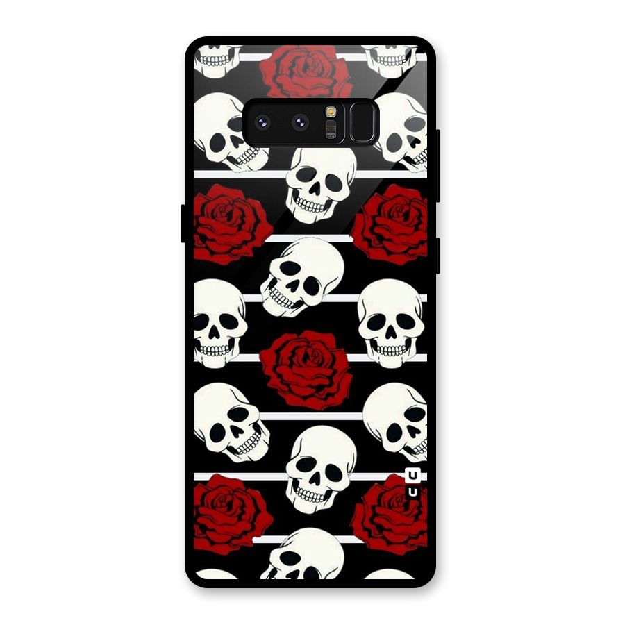Adorable Skulls Glass Back Case for Galaxy Note 8