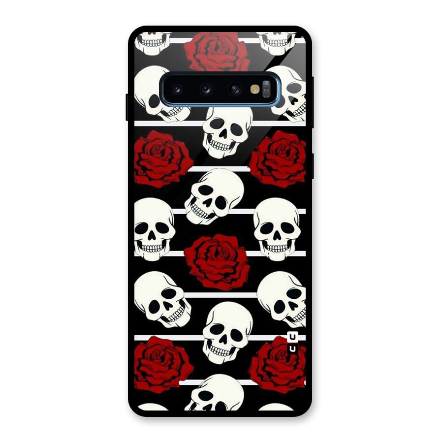 Adorable Skulls Glass Back Case for Galaxy S10
