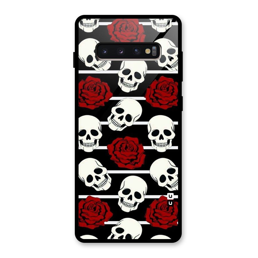 Adorable Skulls Glass Back Case for Galaxy S10 Plus