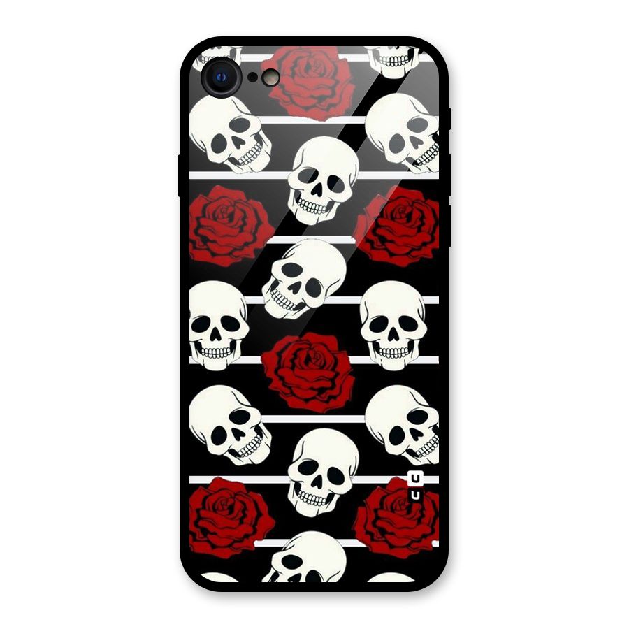 Adorable Skulls Glass Back Case for iPhone 7