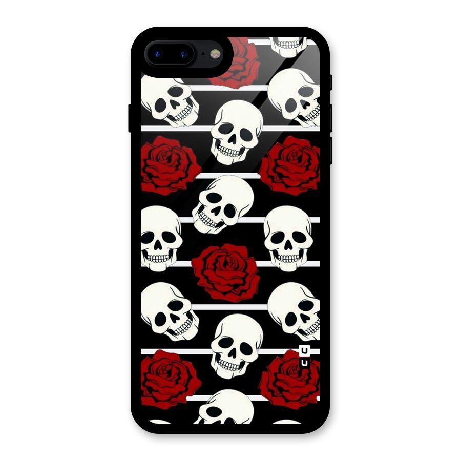 Adorable Skulls Glass Back Case for iPhone 8 Plus