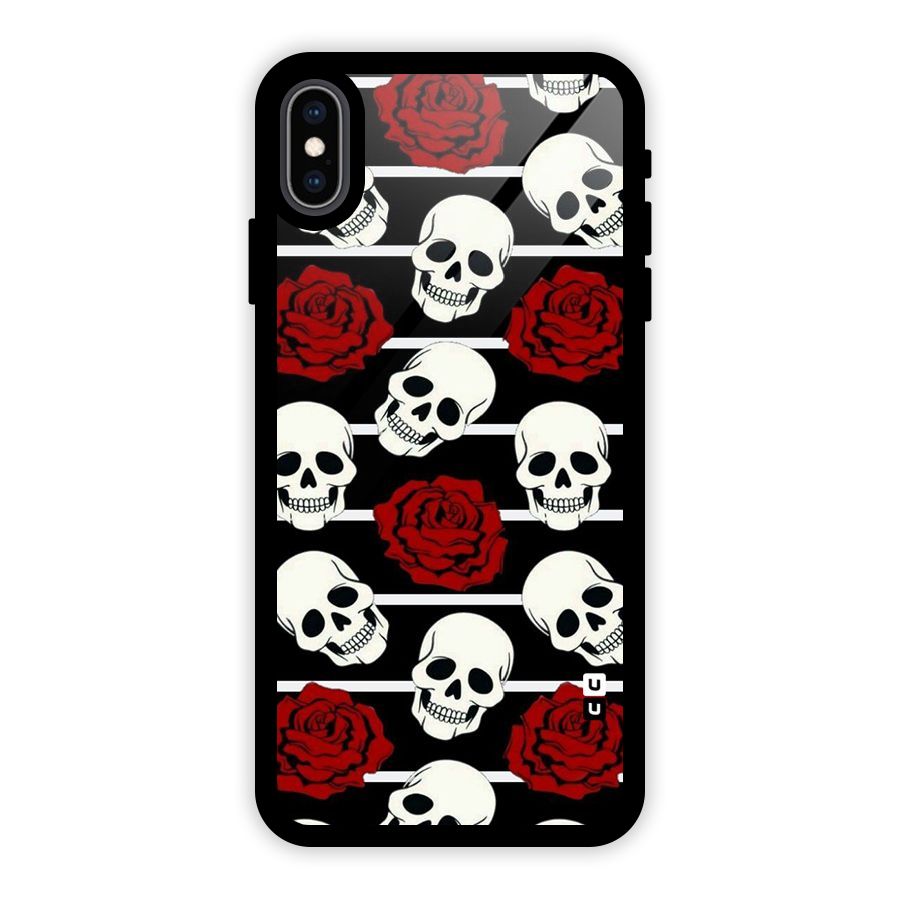 Adorable Skulls Glass Back Case for iPhone XS Max