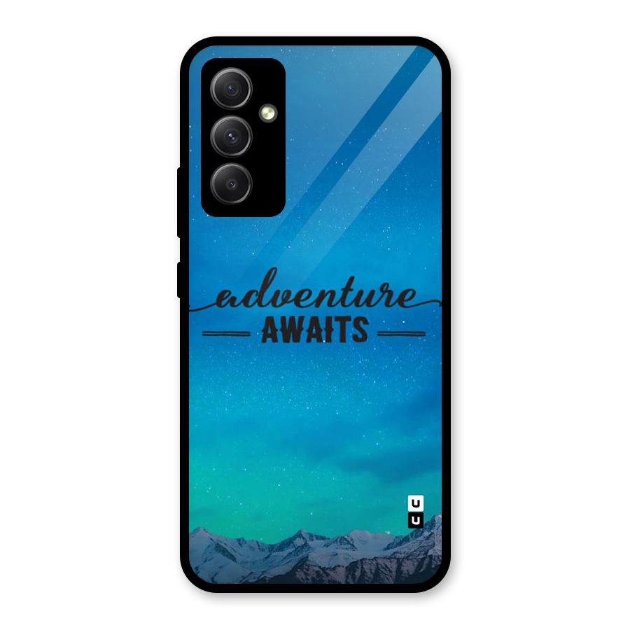 Adventure Awaits Glass Back Case for Galaxy A34