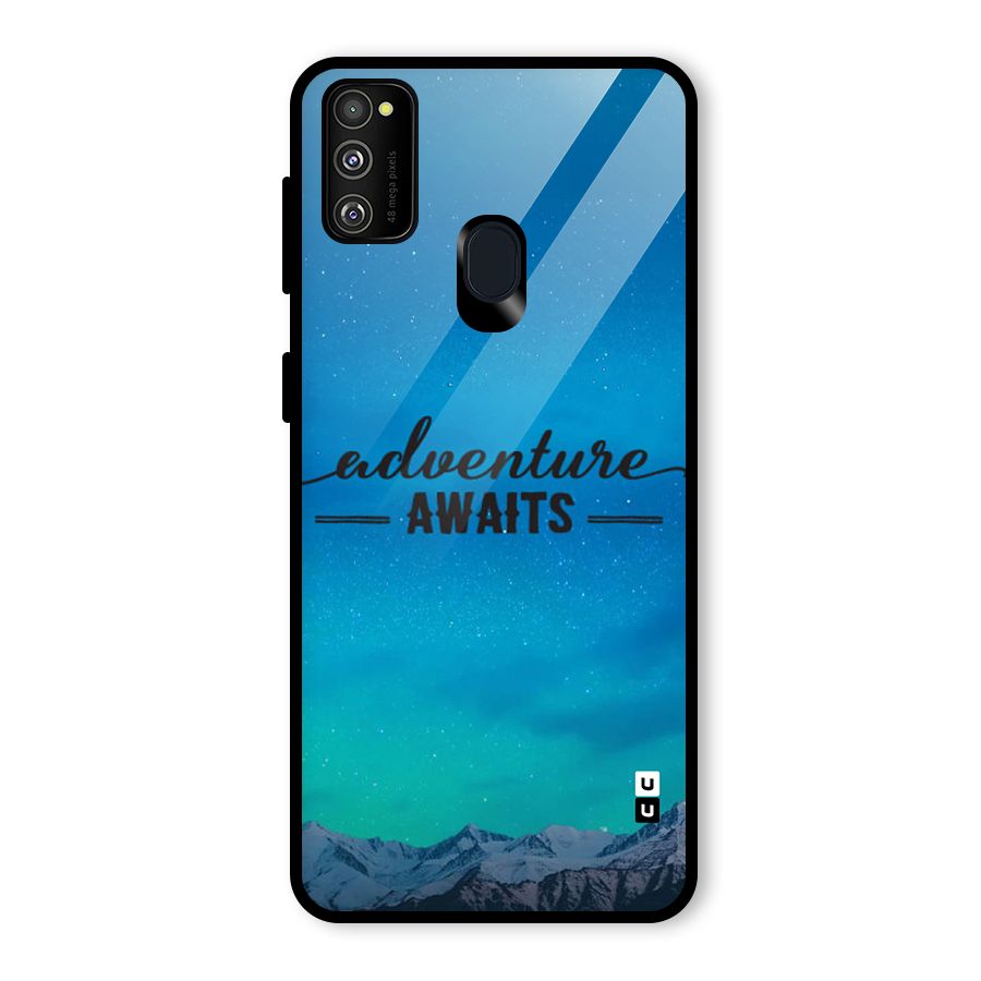 Adventure Awaits Glass Back Case for Galaxy M30s