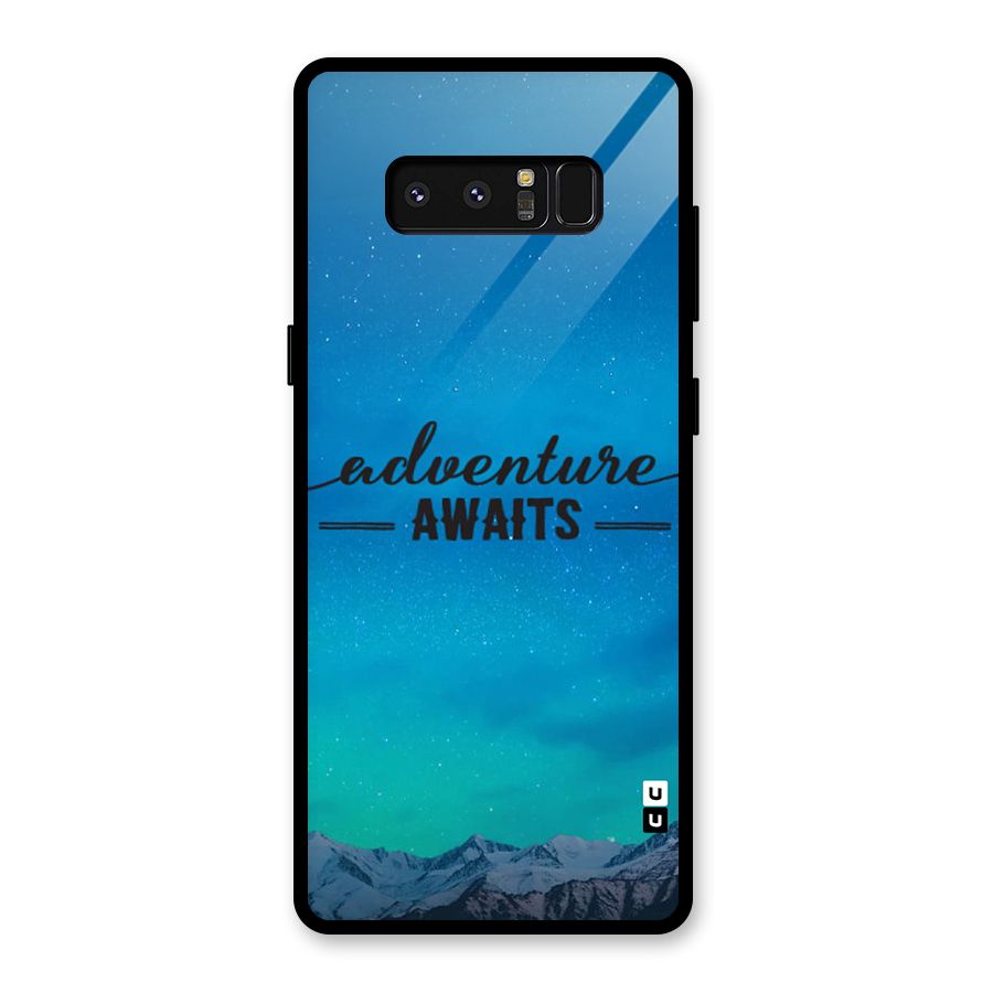 Adventure Awaits Glass Back Case for Galaxy Note 8
