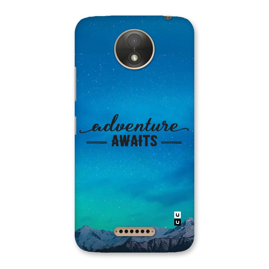 Adventure Awaits Back Case for Moto C Plus