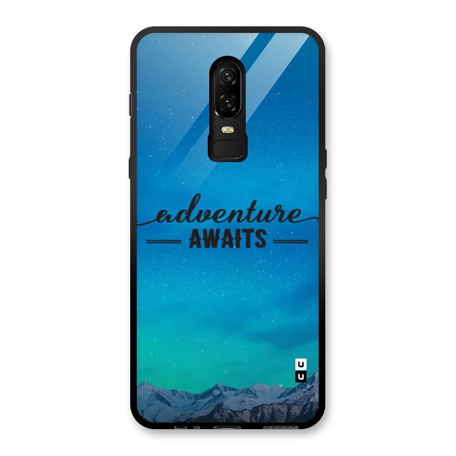 Adventure Awaits Glass Back Case for OnePlus 6