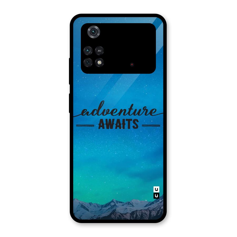Adventure Awaits Glass Back Case for Poco M4 Pro 4G