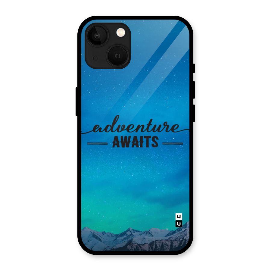 Adventure Awaits Glass Back Case for iPhone 13