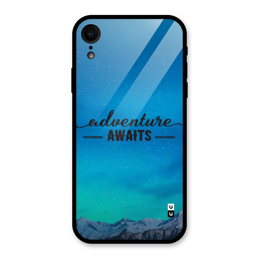 Adventure Awaits Glass Back Case for iPhone XR