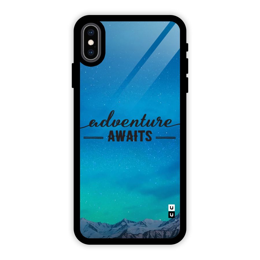Adventure Awaits Glass Back Case for iPhone XS Max