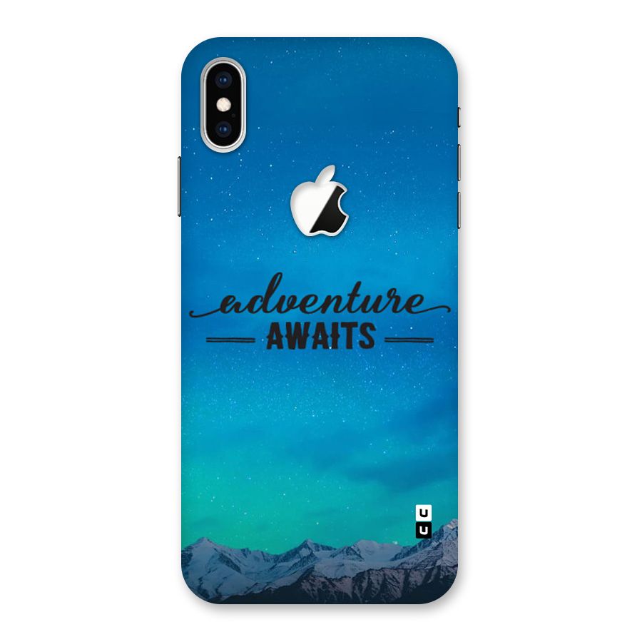 Adventure Awaits Back Case for iPhone XS Max Apple Cut