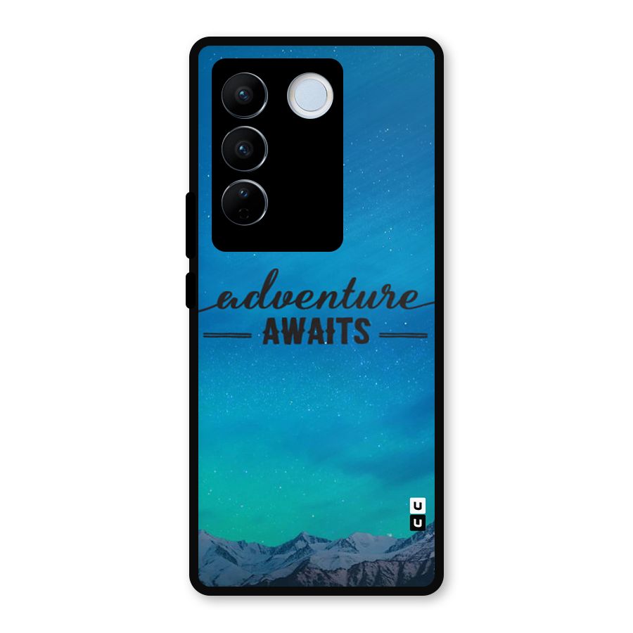 Adventure Awaits Metal Back Case for Vivo V27 Pro