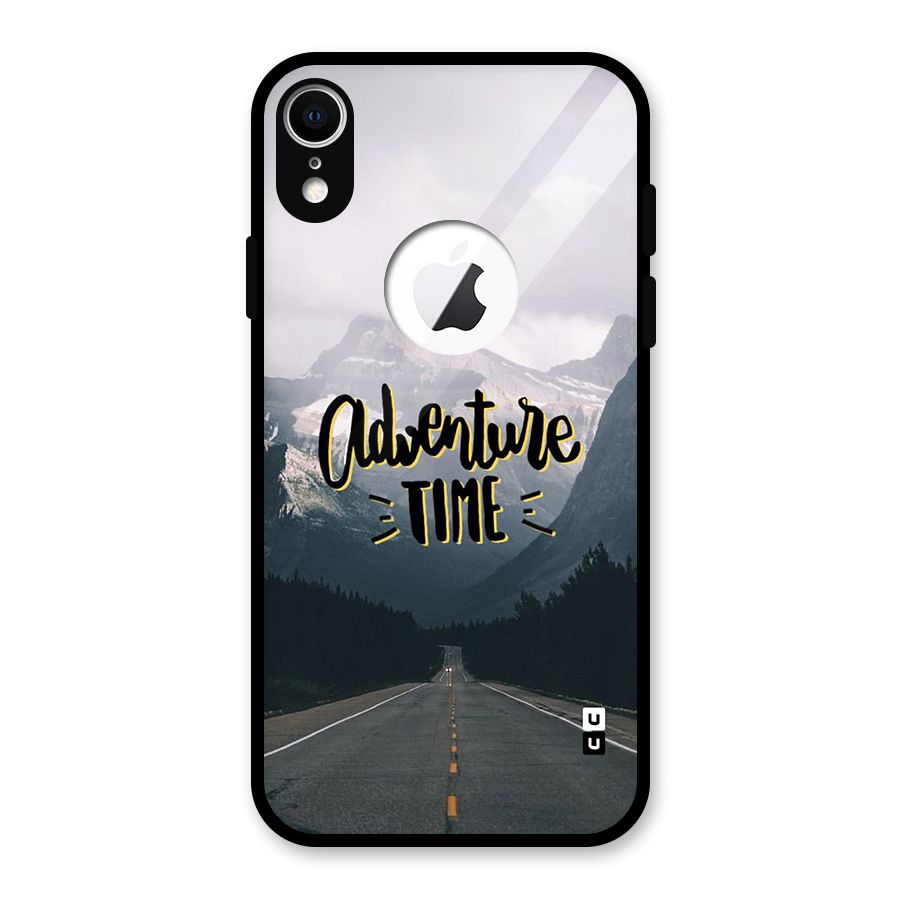 Adventure Time Glass Back Case for iPhone XR Logo Cut