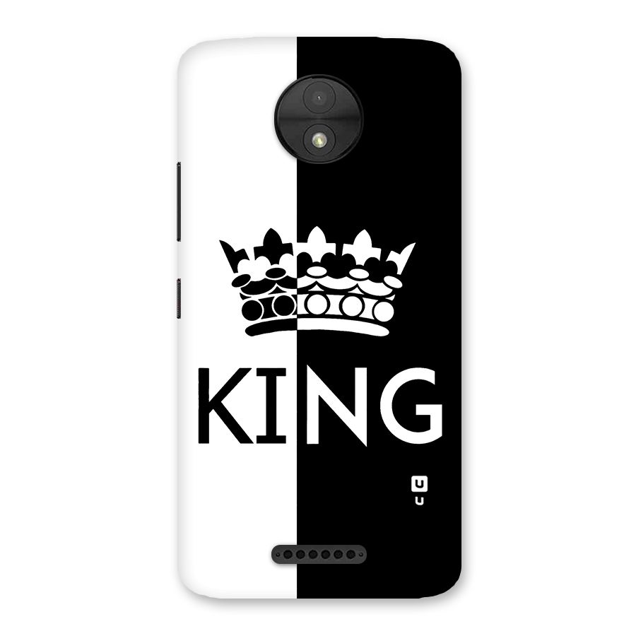 Aesthetic Crown King Back Case for Moto C