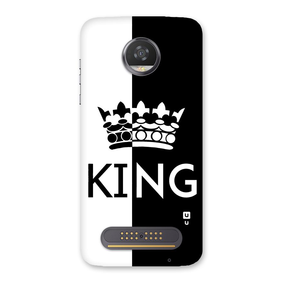 Aesthetic Crown King Back Case for Moto Z2 Play