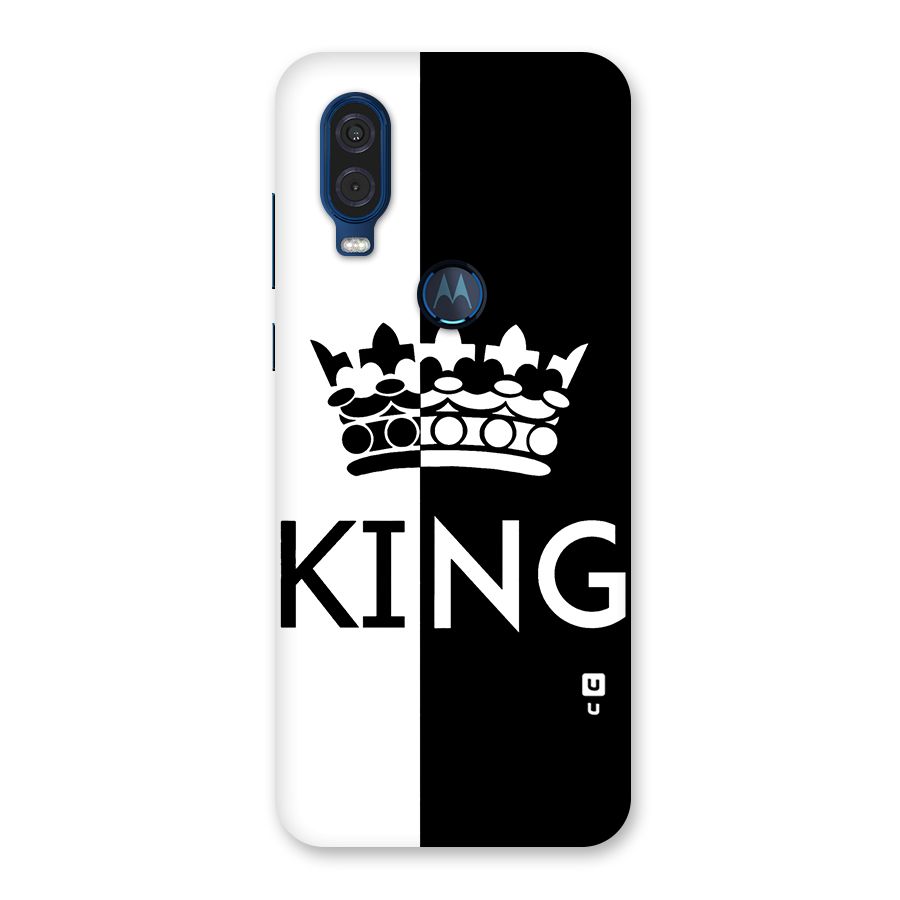 Aesthetic Crown King Back Case for Motorola One Vision