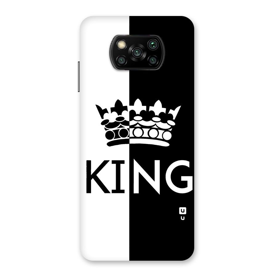 Aesthetic Crown King Back Case for Poco X3