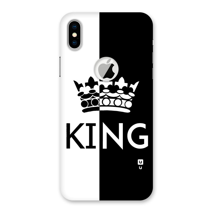 Aesthetic Crown King Back Case for iPhone X Logo Cut