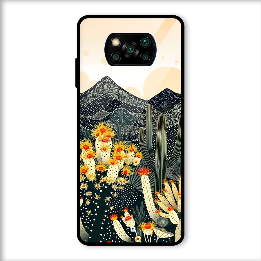 Aesthetic Desert Glass Back Case for Poco X3
