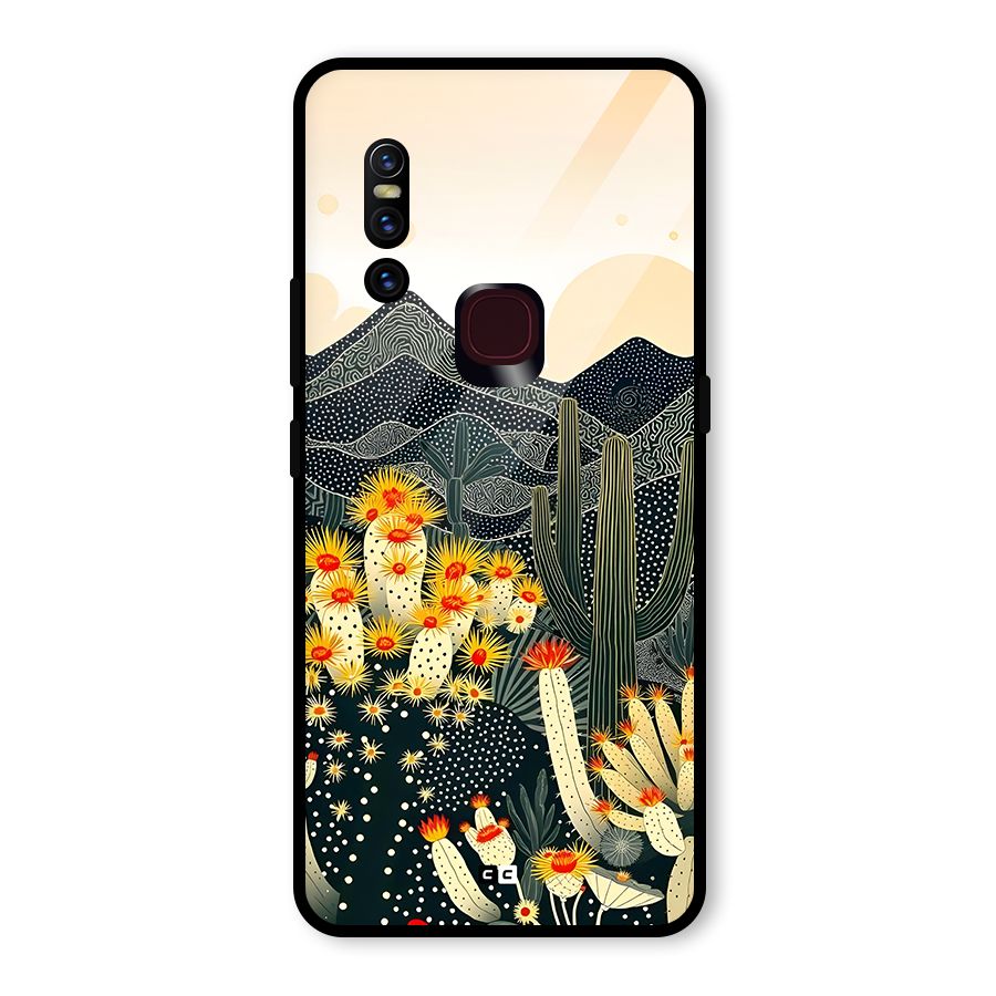 Aesthetic Desert Glass Back Case for Vivo V15