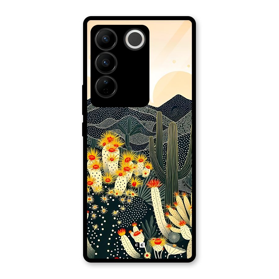 Aesthetic Desert Glass Back Case for Vivo V27 Pro